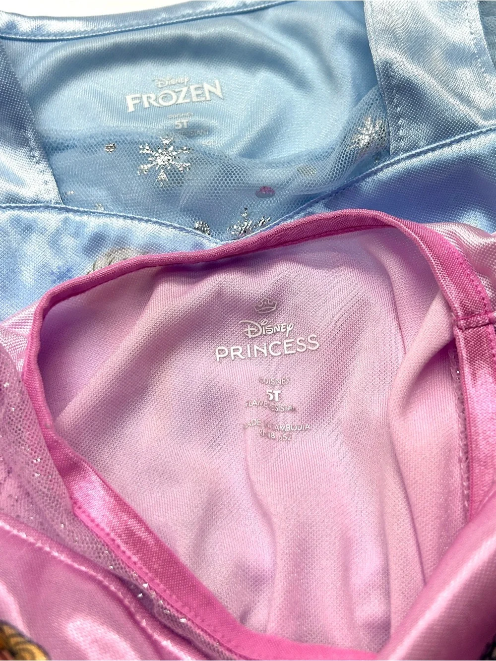 Disney Frozen Elsa Blue Tulle Nightgown Princess Pink Cinderella Bundle Lot of 2 - Picture 3 of 4